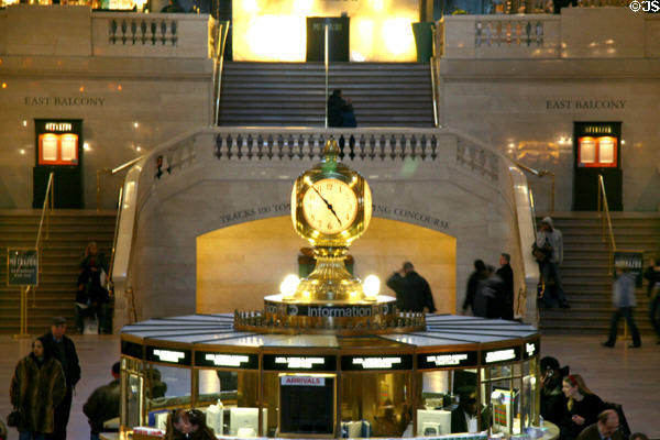 Information booth clock in Grand Central Terminal. New York, NY.