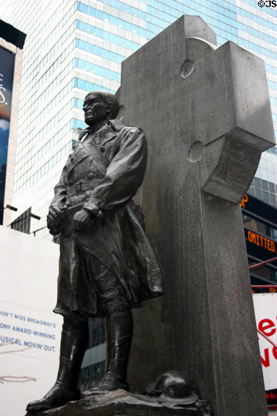 Father Francis P. Duffy, WW I hero (1871-1932) statue (1937) by Charles Keck (Broadway & Seventh Ave.). New York, NY.