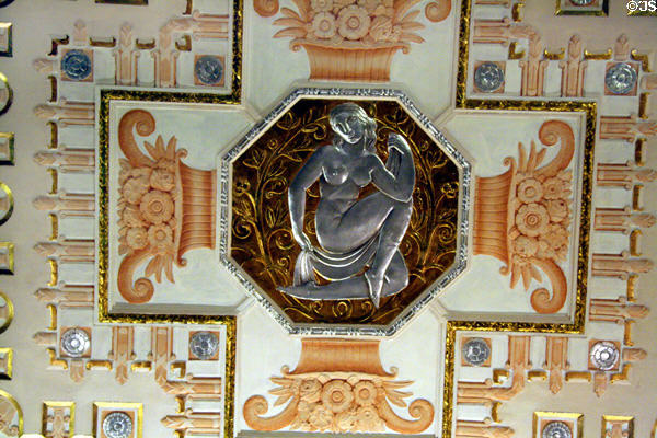 Ceiling decoration in Waldorf-Astoria Hotel. New York, NY.