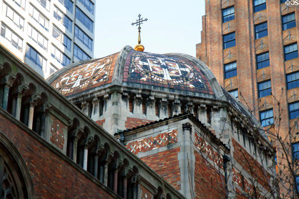 Byzantine dome of St. Bartholomew's Church. New York, NY.
