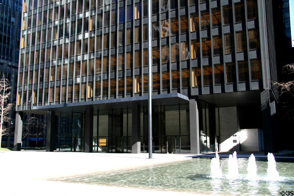 Plaza of Seagram Building on Park Ave. New York, NY.