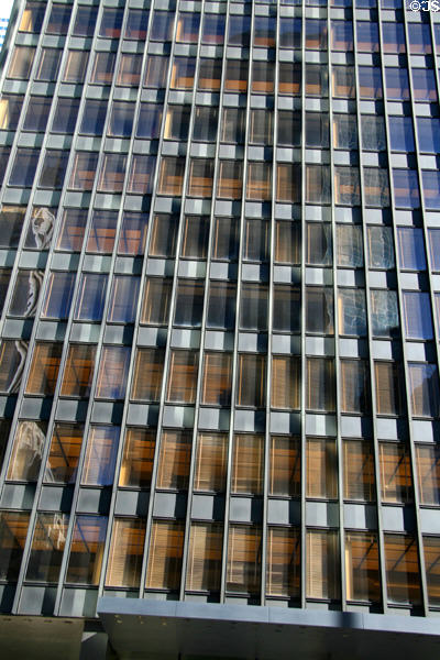 Curtain wall facade of Seagram Building. New York, NY.