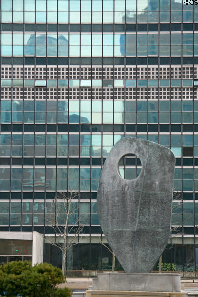 United Nations Secretariat Building facade & sculpture. New York, NY.