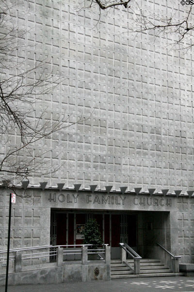 Holy Family Church (1965) (315 East 47th St. on Dag Hammarskjold Plaza). New York, NY. Architect: George J. Sole.