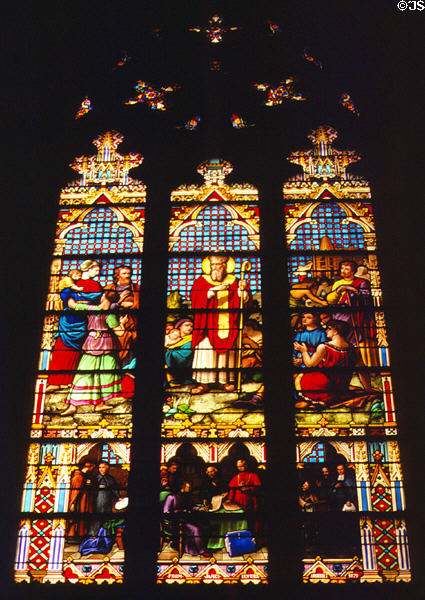 Stained glass window given by architect James Renwick to St. Patrick's Cathedral. New York, NY.