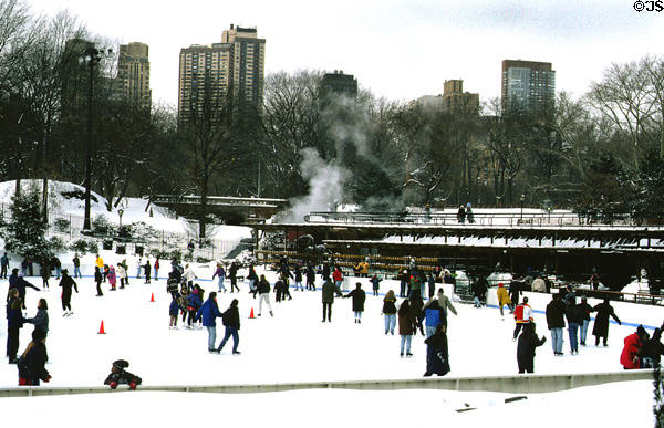Ice skating in Central Park. New York, NY.