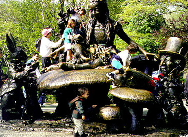 Alice in Wonderland Sculpture in Central Park. New York, NY.