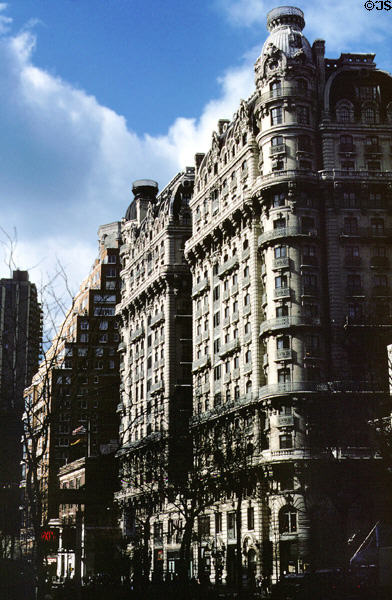 The Ansonia (1899-1904) (2109 Broadway at 72nd St.) (17 floors). New York, NY. Style: Beaux Arts. Architect: Graves & Duboy.