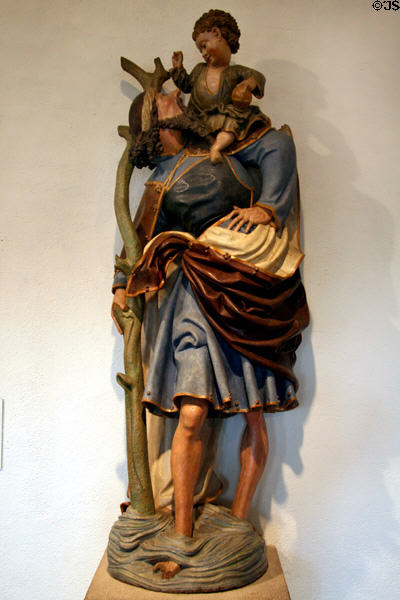 St Christopher carving (1510-20) from Bavaria at The Cloisters. New York, NY.