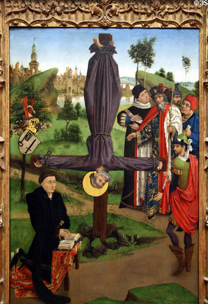 Crucifixion of St Peter painting (c1450) by a Northern painter at Metropolitan Museum of Art. New York, NY.