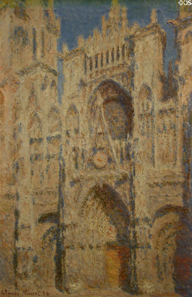Rouen Cathedral Portal in Sunlight painting (1894) by Claude Monet at Metropolitan Museum of Art. New York, NY.