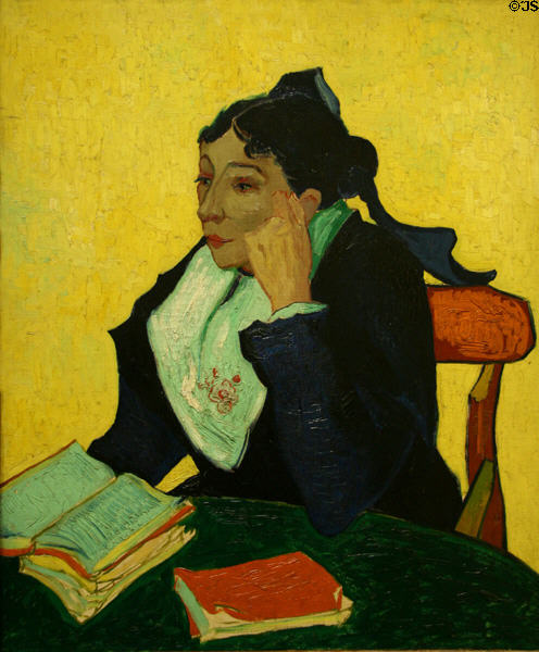 L'Arlésienne: Mme. Joseph-Michel Ginoux (1888-9) by Vincent van Gogh at Metropolitan Museum of Art. New York, NY.