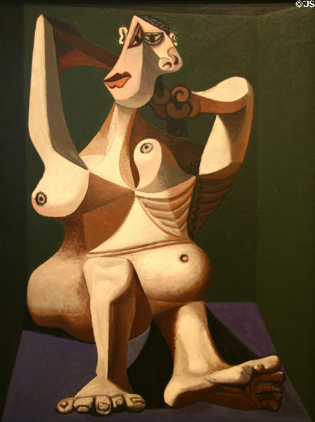 Woman Dressing Her Hair (1940) painting by Pablo Picasso at MoMA. New York, NY.