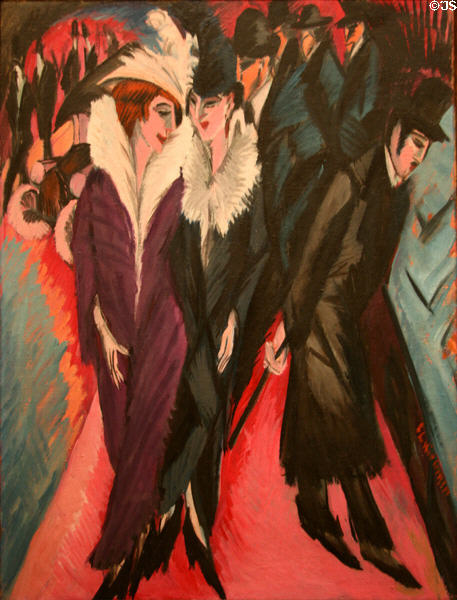 Street, Berlin (1913) painting by Ernst Ludwig Kirchner at MoMA. New York, NY.