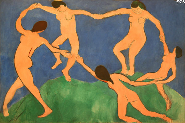 Dance (I) (1909) painting by Henri Matisse at MoMA. New York, NY.
