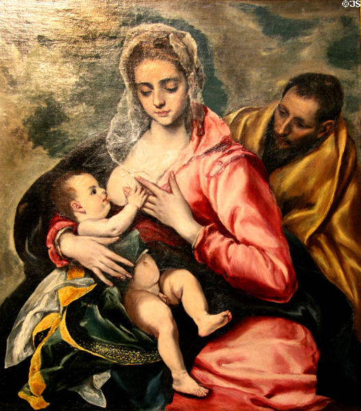 Holy Family (c1590) painting by El Greco at Hispanic Society of America Museum. New York, NY.