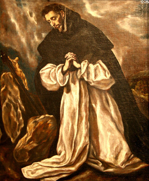 St Dominic (c1600) painting by El Greco workshop at Hispanic Society of America Museum. New York, NY.