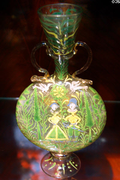 Spanish blown glass vase (mid 16thC) at Hispanic Society of America Museum. New York, NY.
