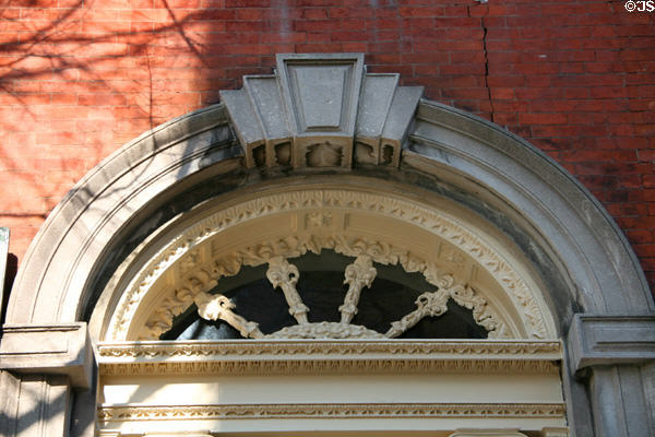 Lintel details of Old Merchant's House Museum. New York, NY.
