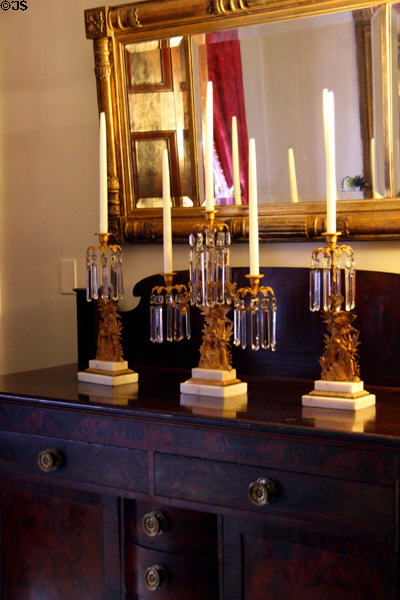 Sideboard & sconces in dining room of Old Merchant's House Museum. New York, NY.