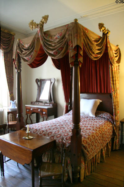 Tester bed in bedroom of Old Merchant's House Museum. New York, NY.