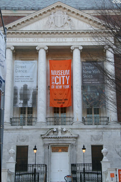 Main entrance of Museum of the City of New York. New York, NY.