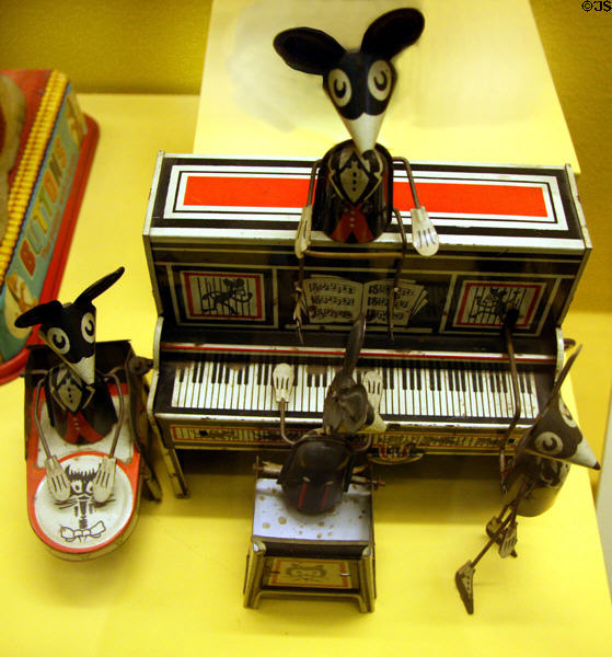 Mechanical Mouse Merrymakers Band (c1931) by Marx Toy Co. at Museum of the City of New York. New York, NY.