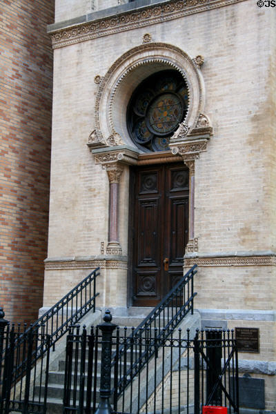 Side doorway of Eldridge Street Synagogue & Museum. New York, NY.