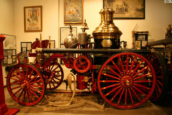 Horse-drawn steam pumper engine (1901) by La France Fire Engine Co., Elmira, NY at New York Fire Museum. New York, NY.