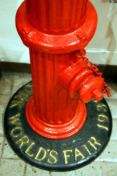 Fireplug from 1939 New York World's Fair at New York Fire Museum. New York, NY.