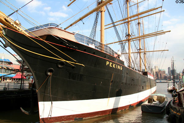Barque Peking (1911) at South Street Seaport Museum. New York, NY.