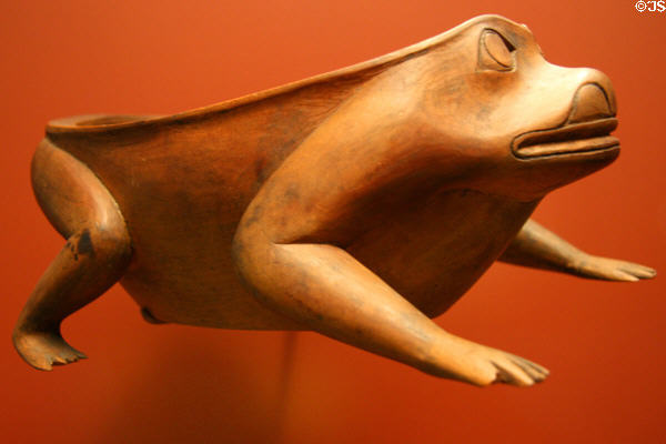Nisga'a frog dish (c1880) at National Museum of American Indian. New York, NY.