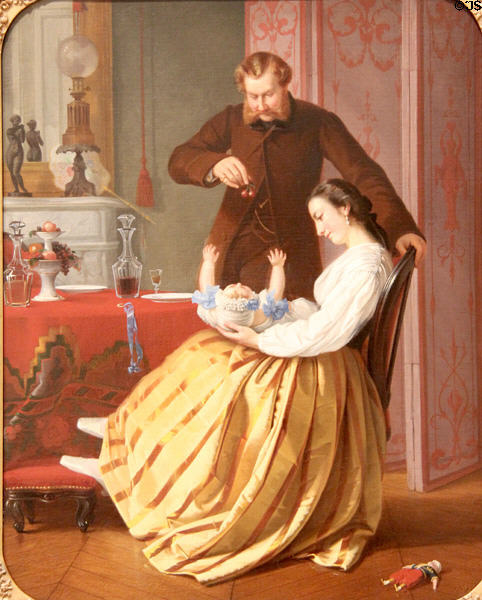 Conversation Piece painting (c1851-2) by Lilly Martin Spence at Metropolitan Museum of Art. New York, NY.