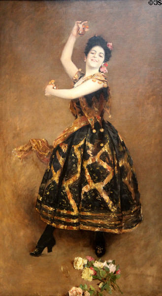 Carmencita portrait (1890) by William Merritt Chase at Metropolitan Museum of Art. New York, NY.