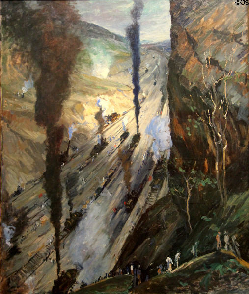 The Conquerors (Culebra Cut, Panama Canal) painting (1913) by Jonas Lie at Metropolitan Museum of Art. New York, NY.
