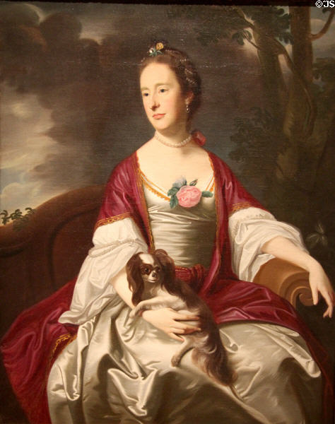 Mrs. Jerathmael Bowers portrait (c1763) by John Singleton Copley at Metropolitan Museum of Art. New York, NY.