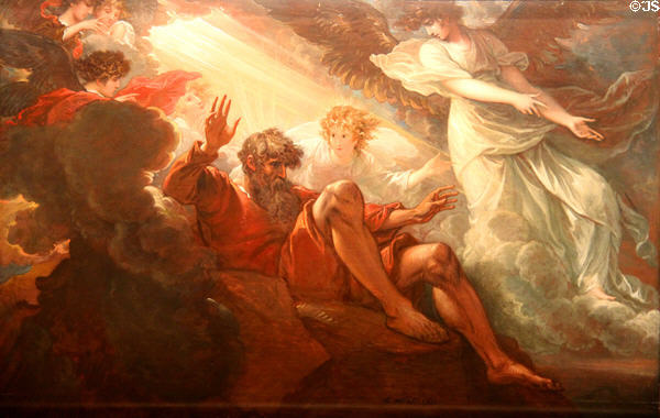 Moses Shown the Promised Land painting (1801) by Benjamin West at Metropolitan Museum of Art. New York, NY.