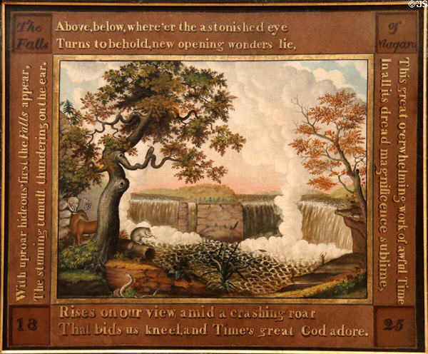 Falls of Niagara painting (c1825) by Edward Hicks at Metropolitan Museum of Art. New York, NY.