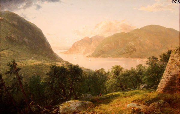 Hudson River scene painting (1857) by John Frederick Kensett at Metropolitan Museum of Art. New York, NY.