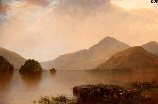 Lake George painting (1869) by John Frederick Kensett at Metropolitan Museum of Art. New York, NY.