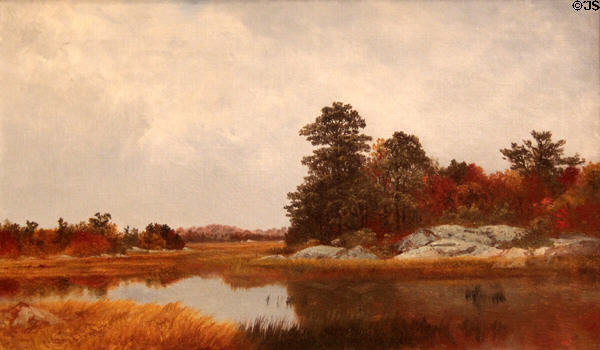 October in Marshes painting (1872) by John Frederick Kensett at Metropolitan Museum of Art. New York, NY.