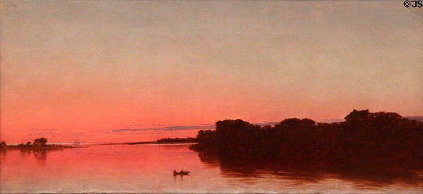 Twighlight on the Sound, Darien, CT painting (1872) by John Frederick Kensett at Metropolitan Museum of Art. New York, NY.