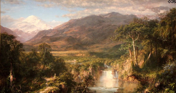Heart of the Andes painting (1859) by Frederic Edwin Church at Metropolitan Museum of Art. New York, NY.