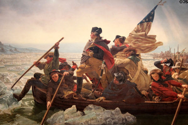 Detail of Washington Crossing the Delaware painting (1851) by Emanuel Leutze at Metropolitan Museum of Art. New York, NY.