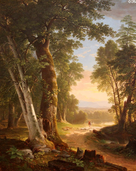 The Beeches painting (1845) by Asher B. Durand at Metropolitan Museum of Art. New York, NY.
