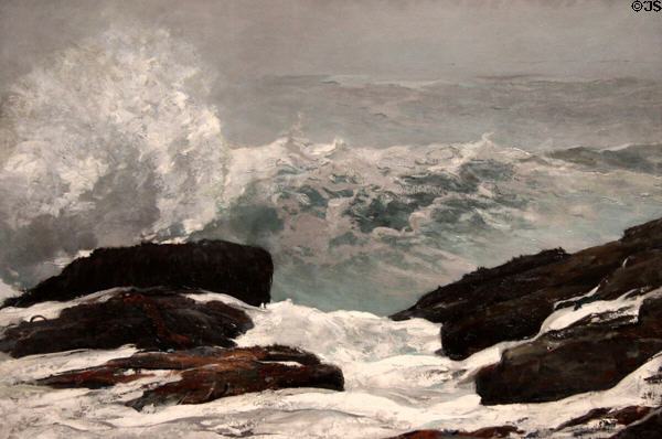 Maine Coast painting (1896) by Winslow Homer at Metropolitan Museum of Art. New York, NY.
