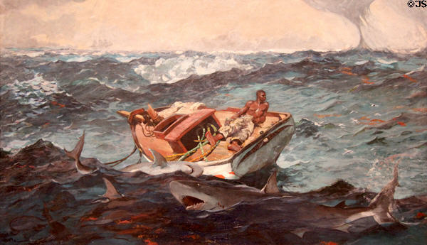 Gulf Stream painting (1899) by Winslow Homer at Metropolitan Museum of Art. New York, NY.