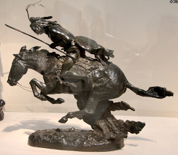 The Cheyenne bronze sculpture (1901) by Frederic Remington at Metropolitan Museum of Art. New York, NY.