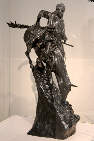 Mountain Man bronze sculpture (1903) by Frederic Remington at Metropolitan Museum of Art. New York, NY.