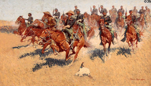 On the Southern Plains painting (1907) by Frederic Remington at Metropolitan Museum of Art. New York, NY.
